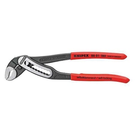 7 1/4 in V-Jaw Water Pump Plier Serrated, Plastic Grip MPN:88 01 180 SBA