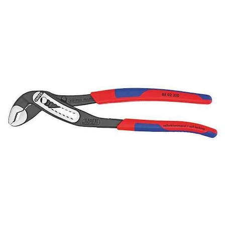 10 in Knipex Alligator V-Jaw Water Pump Plier Serrated, Bi-Material Grip MPN:88 02 250 SBA