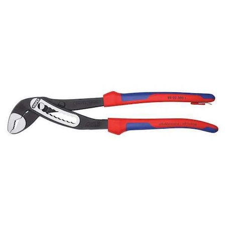 12 in Knipex Alligator V-Jaw Water Pump Plier Serrated, Bi-Material Grip MPN:88 02 300 T BKA