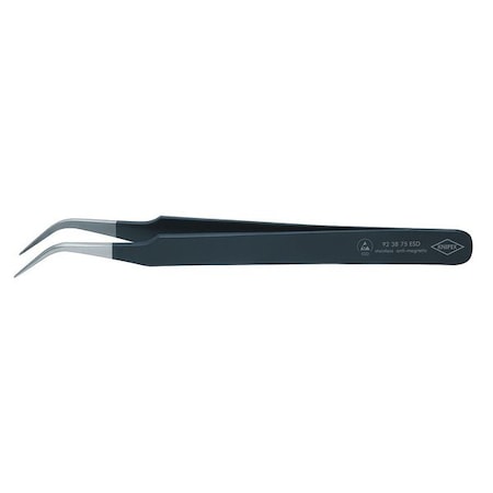 Precision Tweezers, SS, Curved, 4 21/32