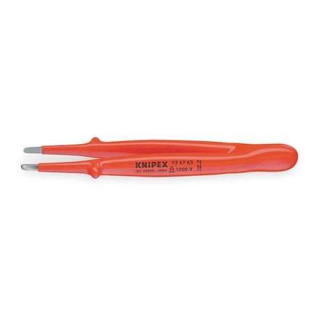 Insulated Tweezers, SS, Straight, 5 45/64