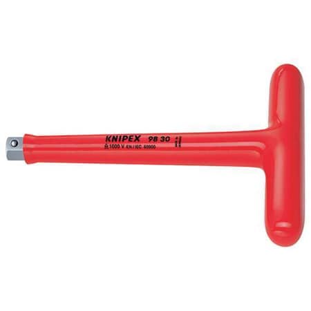 SAE Insulated T-Shape Square Key T-Handle, 1000V, Insulated, 3/8
