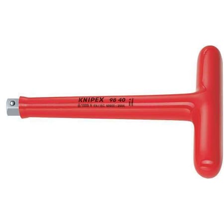 SAE Insulated T-Shape Square Key T-Handle, 1000V, Insulated, 1/2