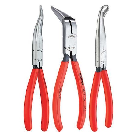 3 Piece Long Nose Plier Set Dipped Handle MPN:9K 00 80 12 US