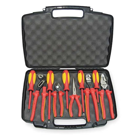 10 pc Insulated Tool Set, Includes Pliers and Screwdrivers, SAE MPN:9K 98 98 31 US