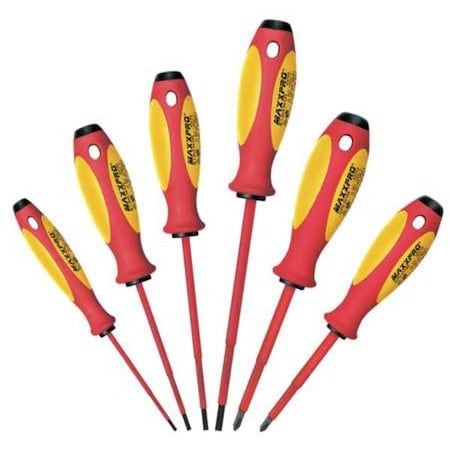 Insulated Screwdriver Set, Slotted/Phillips, 6 pcs MPN:9K 98 98 33 US