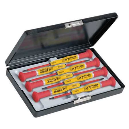 Insulated Precision Screwdriver Set, Slotted/Phillips Tip, Ergonomic Grip, 7-Piece MPN:9T 89367