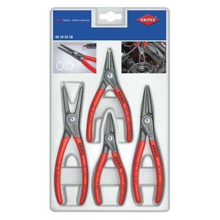4-Pc Prec Circlip Snap Ring Plier Set MPN:00-2003SB