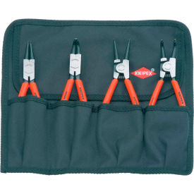 KNIPEX 00 19 56 Circlip 4 Piece Internal/External Snap Ring Plier Set In Tool Roll 00 19 56