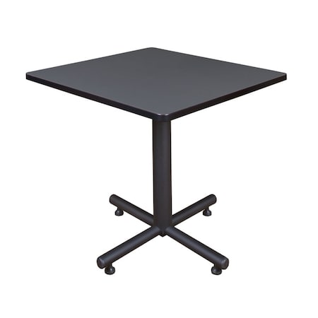 Square Tables > Breakroom Tables > Kobe Square & Round Tables, Wood, Metal Top, Grey MPN:TKB3030GY