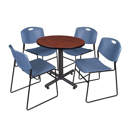 Kobe Round Table & Chair Set, Wood, Metal, Polypropylene Top MPN:TKB30RNDCH44BE