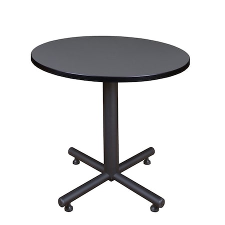 Round Tables > Breakroom Tables > Kobe Square & Round Tables, Wood, Metal Top, Grey MPN:TKB30RNDGY