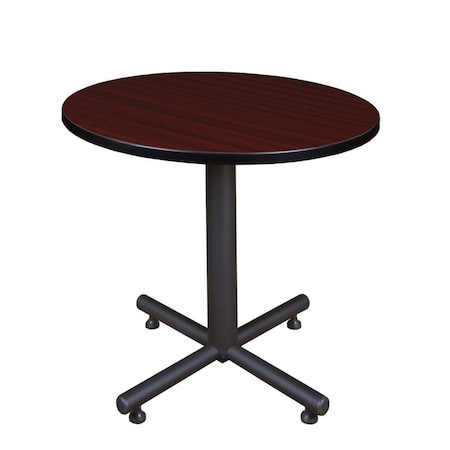 Kobe Square & Round Tables, Wood, Metal Top, Mahogany MPN:TKB30RNDMH