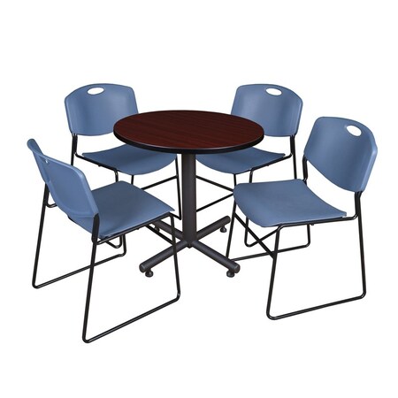 Kobe Round Table & Chair Set, Wood, Metal, Polypropylene Top MPN:TKB30RNDMH44BE