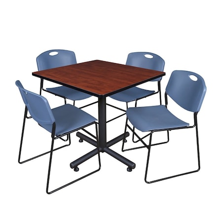 Kobe Square Table & Chair Set, Wood, Metal, Polypropylene Top MPN:TKB3636CH44BE