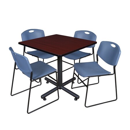 Kobe Square Table & Chair Set, Wood, Metal, Polypropylene Top MPN:TKB3636MH44BE