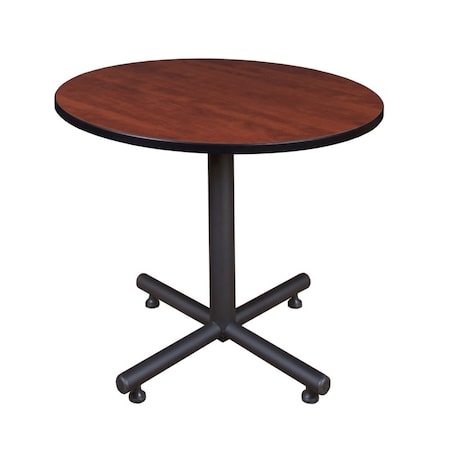 Round Tables > Breakroom Tables > Kobe Square & Round Tables, Wood, Metal Top, Cherry MPN:TKB36RNDCH