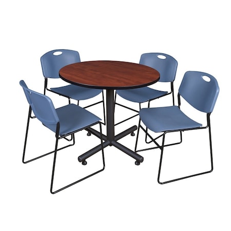 Kobe Round Table & Chair Set, Wood, Metal, Polypropylene Top MPN:TKB36RNDCH44BE