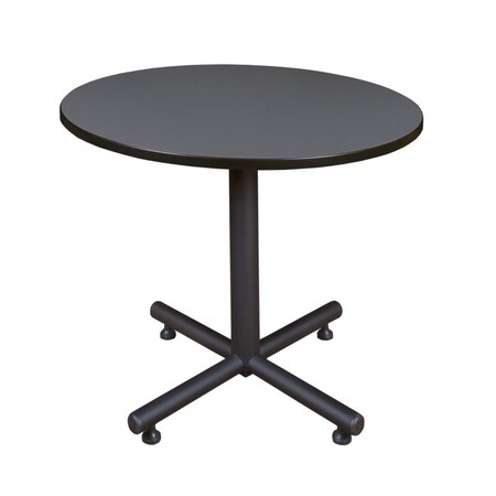 Round Tables > Breakroom Tables > Kobe Square & Round Tables, Wood, Metal Top, Grey MPN:TKB36RNDGY