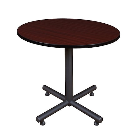 Round Tables > Breakroom Tables > Kobe Square & Round Tables, Wood, Metal Top, Mahogany MPN:TKB36RNDMH