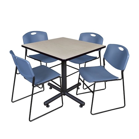 Kobe Square Table & Chair Set, Wood, Metal, Polypropylene Top MPN:TKB4242PL44BE