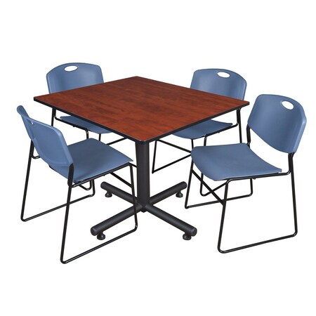 Kobe Square Table & Chair Set, Wood, Metal, Polypropylene Top MPN:TKB4848CH44BE