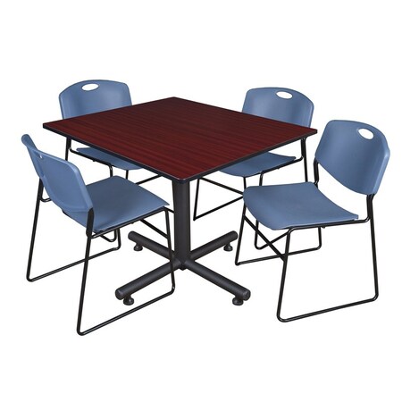 Kobe Square Table & Chair Set, Wood, Metal, Polypropylene Top MPN:TKB4848MH44BE