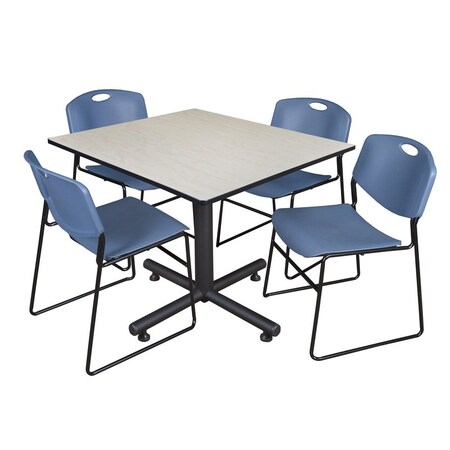 Kobe Square Table & Chair Set, Wood, Metal, Polypropylene Top MPN:TKB4848PL44BE