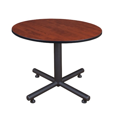 Round Tables > Breakroom Tables > Kobe Square & Round Tables, Wood, Metal Top, Cherry MPN:TKB48RNDCH