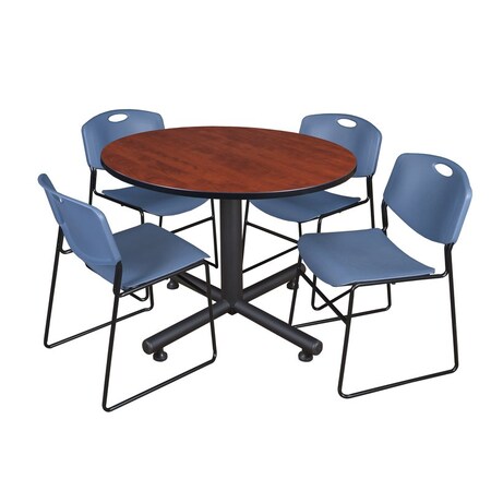 Kobe Round Table & Chair Set, Wood, Metal, Polypropylene Top MPN:TKB48RNDCH44BE