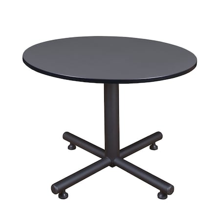 Round Tables > Breakroom Tables > Kobe Square & Round Tables, Wood, Metal Top, Grey MPN:TKB48RNDGY