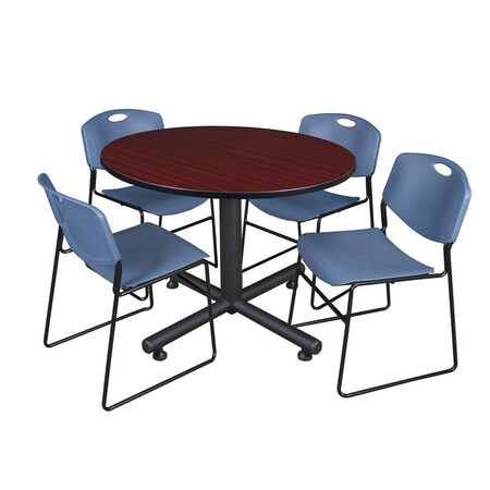 Kobe Round Table & Chair Set, Wood, Metal, Polypropylene Top MPN:TKB48RNDMH44BE