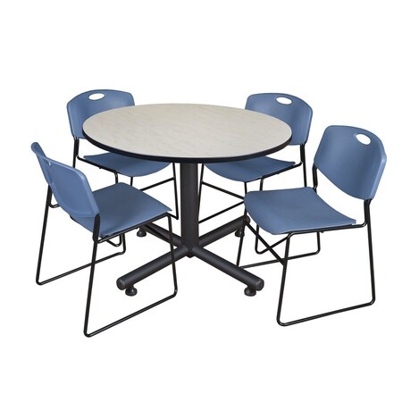 Kobe Round Table & Chair Set, Wood, Metal, Polypropylene Top MPN:TKB48RNDPL44BE