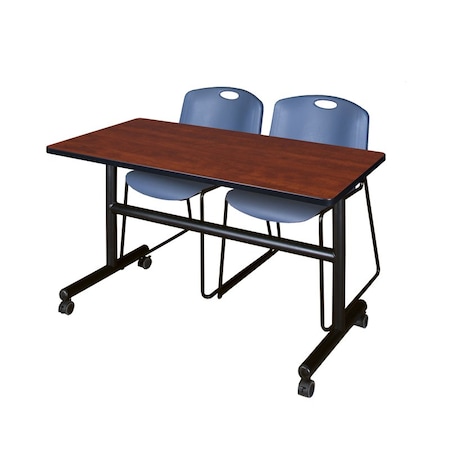 Tables > Nesting Tables > Kobe Flip Top Table & Chair Sets, 48 W, 24 L, 29 H, Cherry MPN:MKFT4824CH44BE