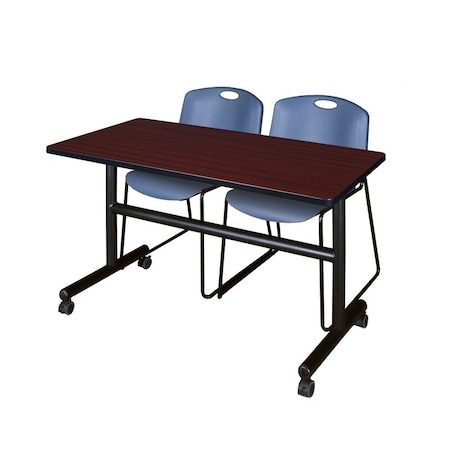 Tables > Nesting Tables > Kobe Flip Top Table & Chair Sets, 48 W, 24 L, 29 H, Mahogany MPN:MKFT4824MH44BE