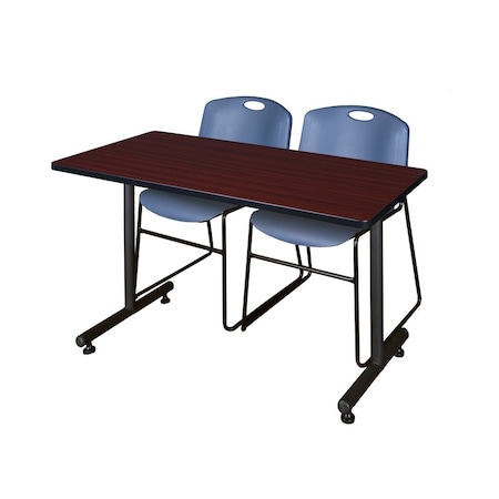 Rectangle Tables > Training Tables > Kobe Training Table & Chair Sets, 48 W, 24 L, 29 H, Mahogany MPN:MKTRCT4824MH44BE