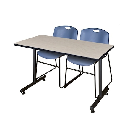 Rectangle Tables > Training Tables > Kobe Training Table & Chair Sets, 48 W, 24 L, 29 H, Maple MPN:MKTRCT4824PL44BE