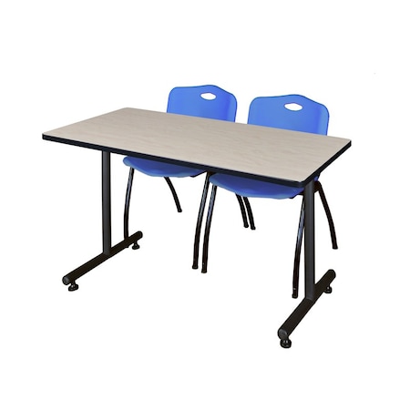 Rectangle Tables > Training Tables > Kobe Training Table & Chair Sets, 48 W, 24 L, 29 H, Maple MPN:MKTRCT4824PL47BE