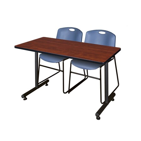Rectangle Tables > Training Tables > Kobe Training Table & Chair Sets, 48 W, 30 L, 29 H, Cherry MPN:MKTRCT4830CH44BE