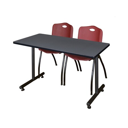 Rectangle Tables > Training Tables > Kobe Training Table & Chair Sets, 48 W, 30 L, 29 H, Grey MPN:MKTRCT4830GY47BY