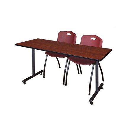 Rectangle Kobe Trng Table, w/2M Stack Chairs, 66x30