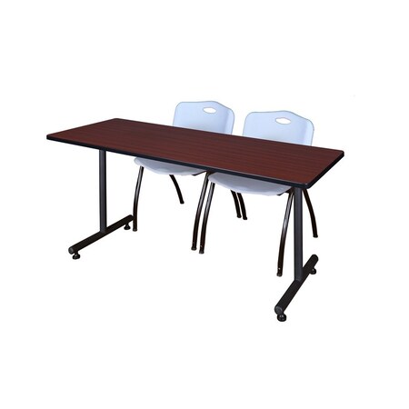 Rectangle Kobe Trng Table, w/2M Stack Chairs, 66x30