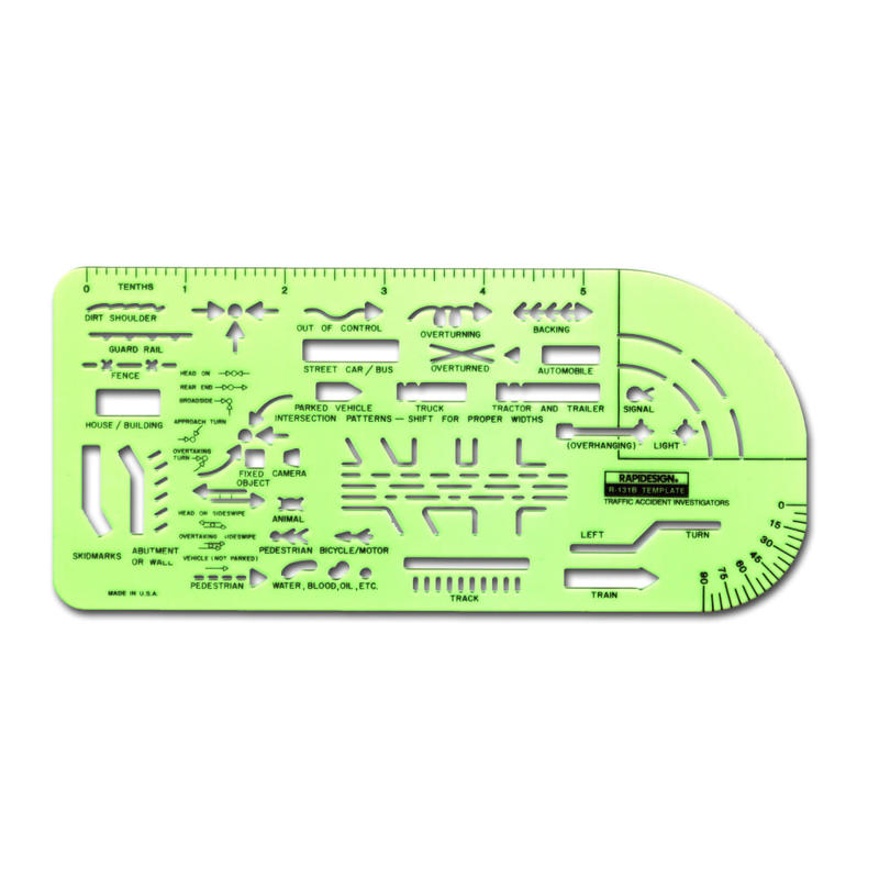 Rapidesign Engineers Drafting And Design Templates, Traffic Accident Investigator MPN:R131B