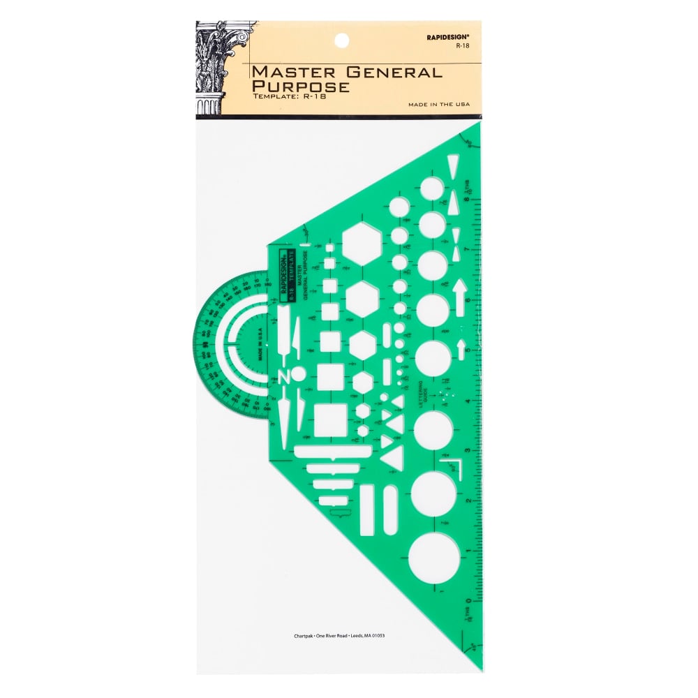 Rapidesign General Purpose Drafting And Design Templates, Master General Purpose MPN:R18