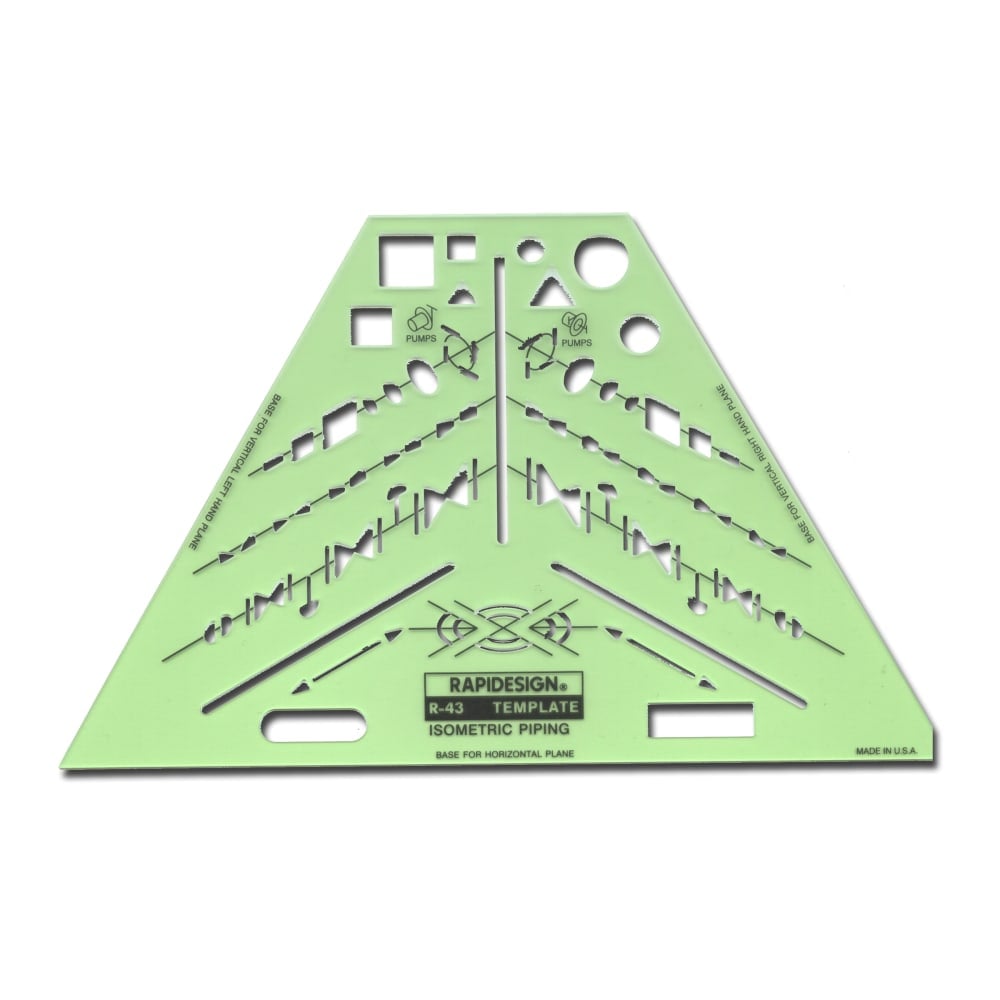 Rapidesign Engineers Drafting And Design Templates, Isometric Piping MPN:R43
