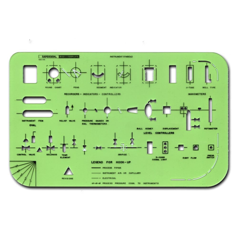 Rapidesign Technical And Scientific Drafting Templates, R-47, Laboratory Instruments MPN:R47