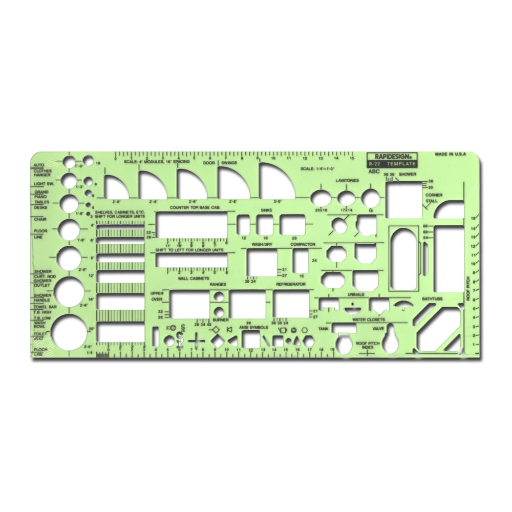 Rapidesign Architectural And Contractors Template, ABC Architectural, 1/4in MPN:R22