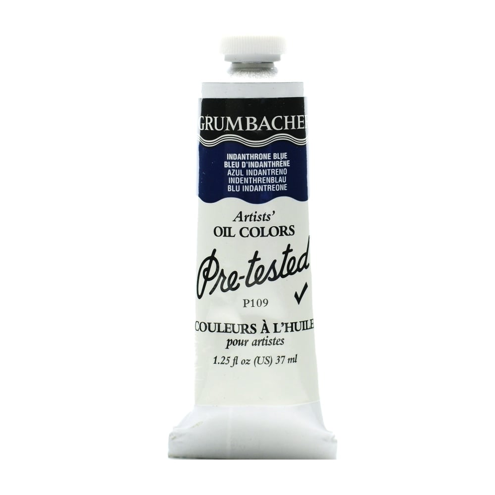 Grumbacher P109 Pre-Tested Artists Oil Colors, 1.25 Oz, Indanthrone Blue MPN:P109G