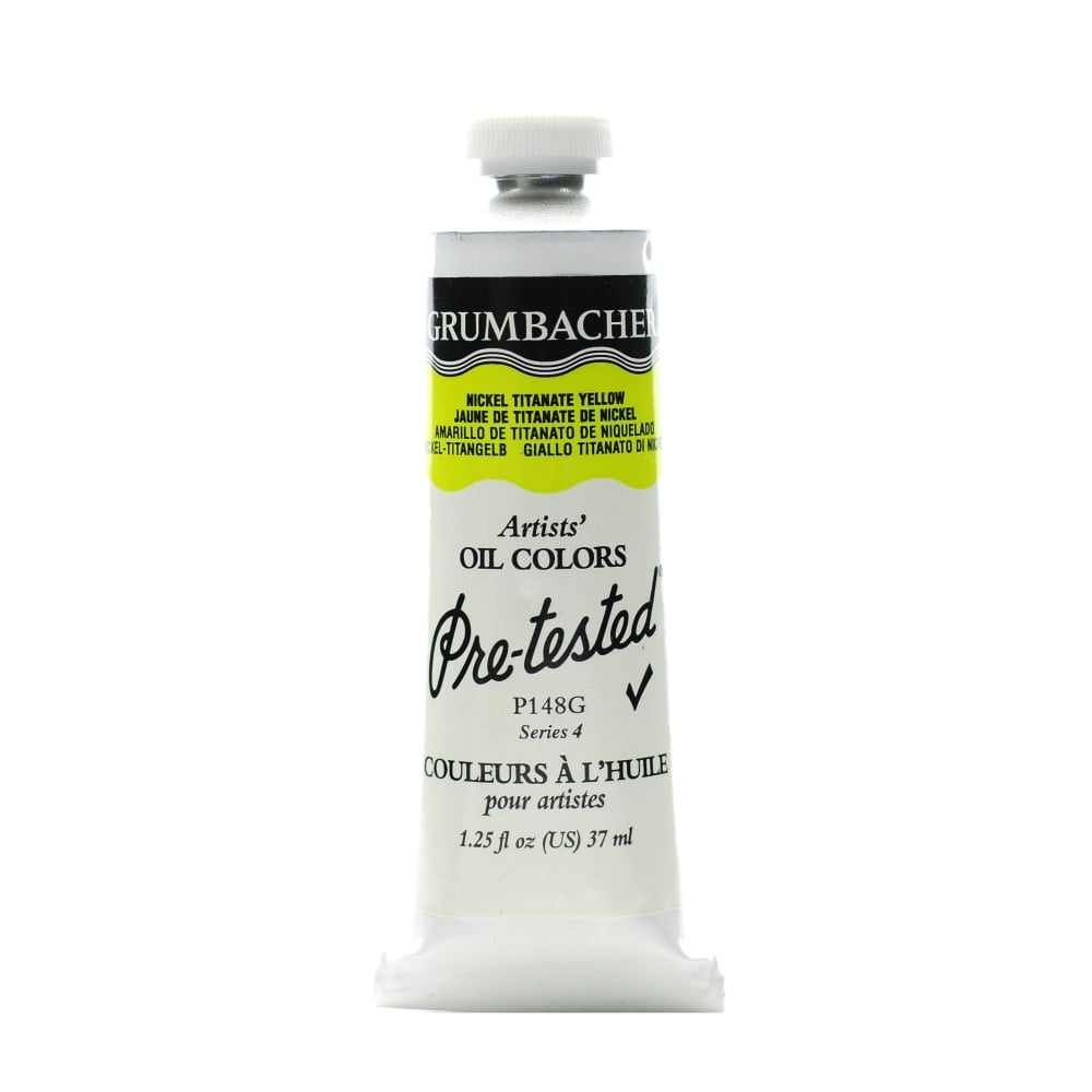 Grumbacher P148 Pre-Tested Artists Oil Colors, 1.25 Oz, Nickel Titanate Yellow MPN:P148G