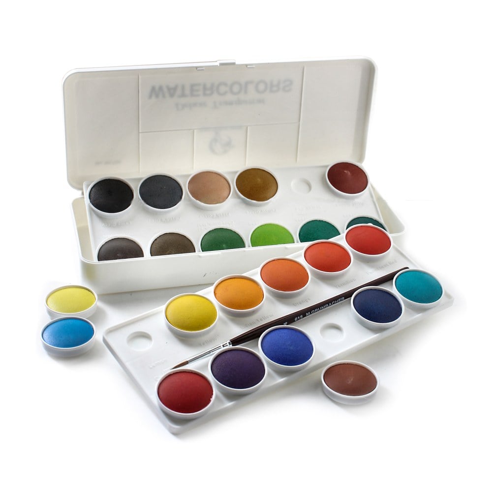 Grumbacher Deluxe Transparent Watercolors, Set Of 24 MPN:WCT24